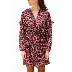 NEW ESQUALO feather flow dress in purple